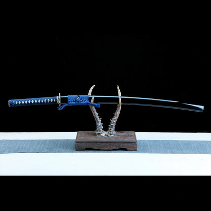 Real Japanese Katana Sword – Handmade T10 Carbon Steel Blade – Black – Full Tang – Premium Quality