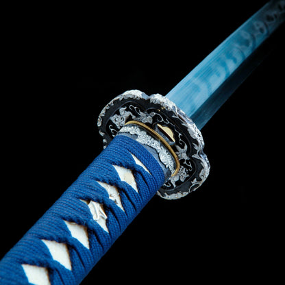 Real Japanese Katana Sword – Handmade T10 Carbon Steel Blade – Black – Full Tang – Premium Quality