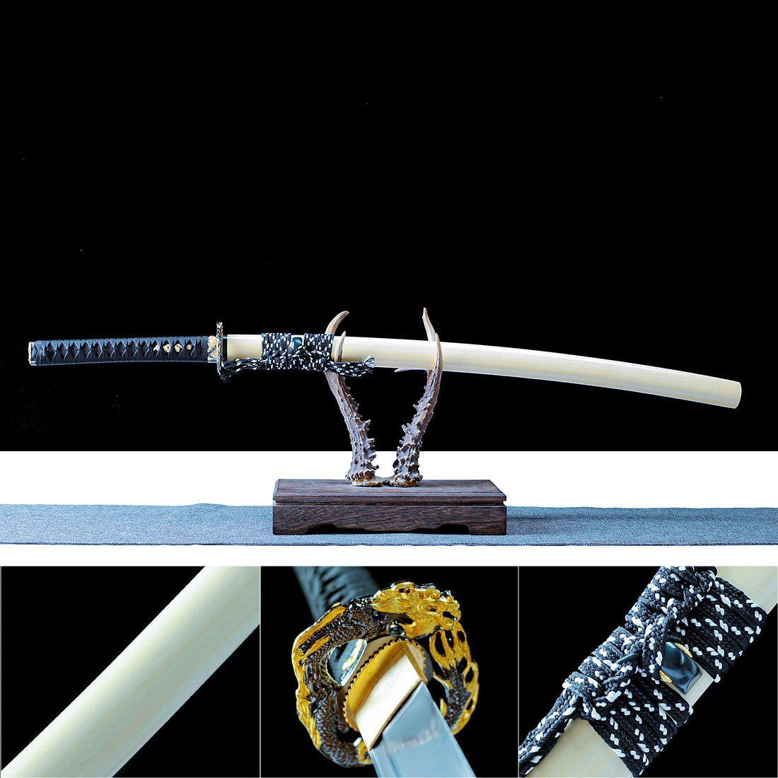 Real Japanese Katana – Handmade 1065 Carbon Steel Blade – Full Tang – High Performance – Collector’s Edition