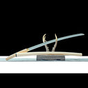 Real Japanese Shirasaya Katana – Handmade 1065 Carbon Steel Blade – Natural Wood Scabbard – Without Tsuba