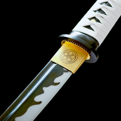 Real Japanese Tanto Sword – Handmade T10 Carbon Steel Blade – Full Tang – Black