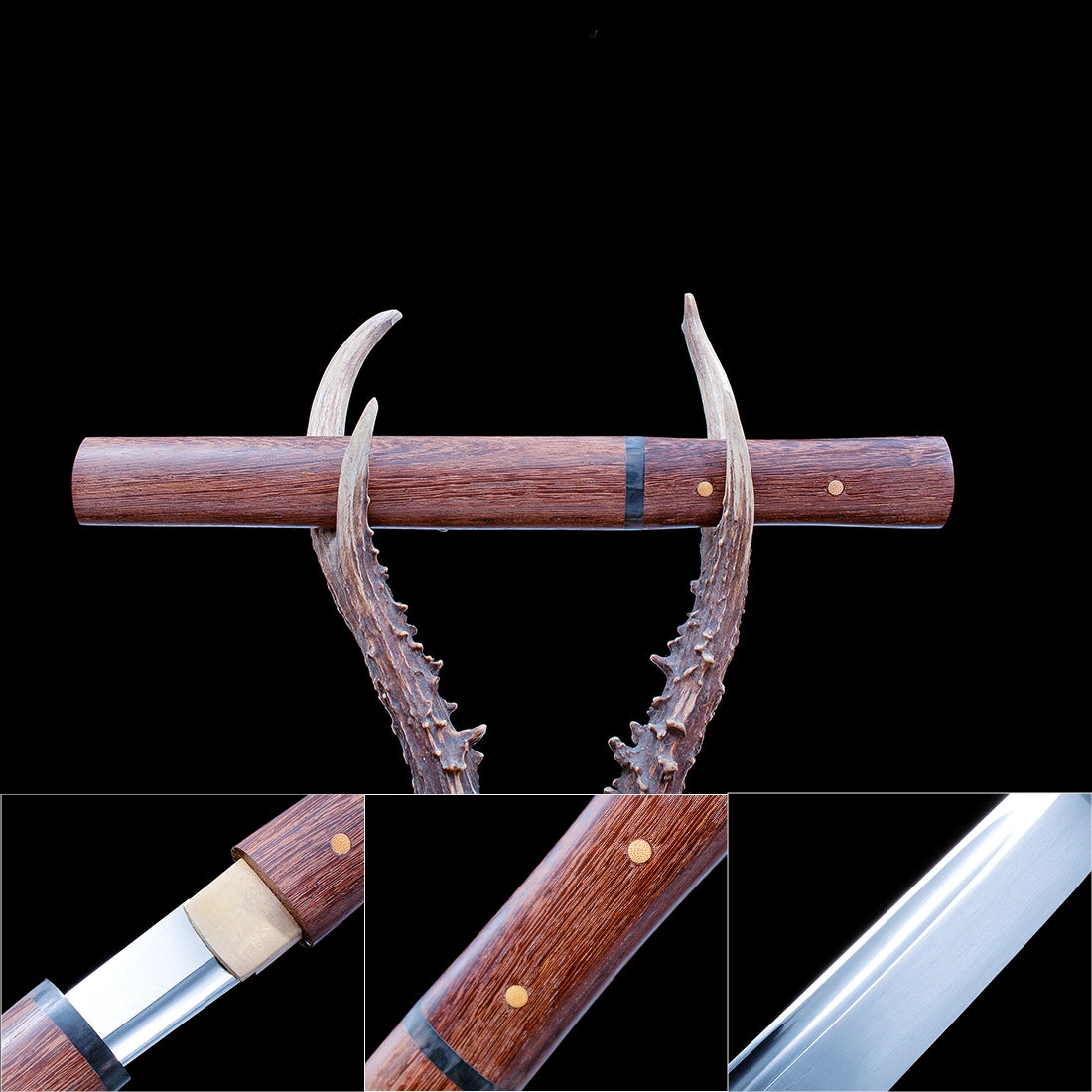Real Japanese Tanto – High Performance 1060 Carbon Steel Blade – Full Tang – Natural Wood Scabbard – Premium Quality