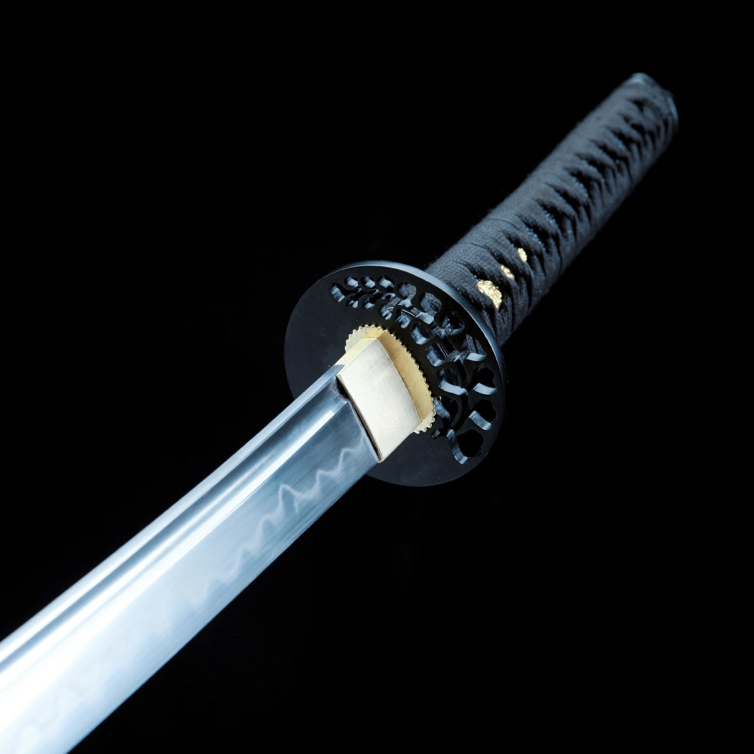 Real Katana Sword – Handmade 1065 Carbon Steel Blade – Gray – Full Tang – Collector’s Edition