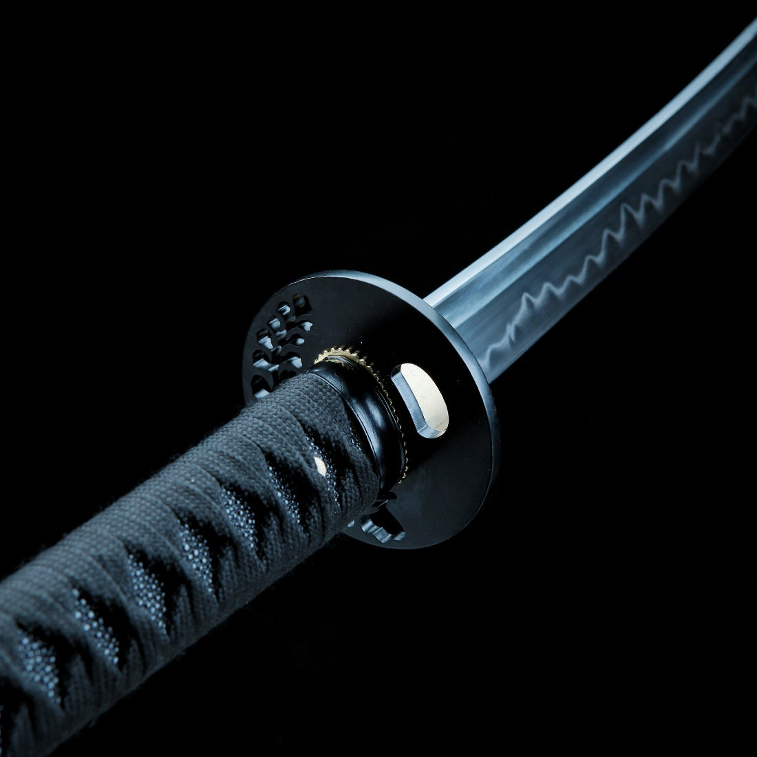 Real Katana Sword – Handmade 1065 Carbon Steel Blade – Gray – Full Tang – Collector’s Edition