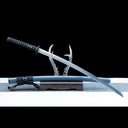 Real Katana Sword – Handmade 1065 Carbon Steel Blade – Gray – Full Tang – Collector’s Edition