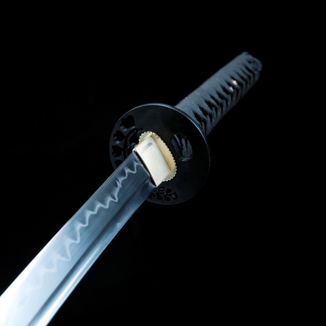 Real Katana Sword – Handmade 1065 Carbon Steel Blade – Gray – Full Tang – Collector’s Edition