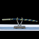 Real Katana Sword – Handmade Black Damascus Pattern Steel Blade – High Performance – Full Tang – Collector’s Edition