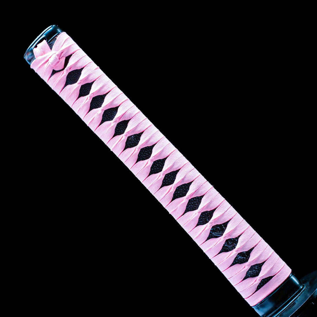 Real Katana Sword – Handmade Gray Titanium-Coated Carbon Steel Blade – Rustproof – Pink Scabbard – Premium Quality