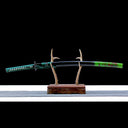 Real Katana Sword – Handmade Green 1065 Carbon Steel Blade – Full Tang – High-performance – Battle Ready