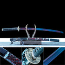 Real Katana Sword – Handmade Purple T10 Carbon Steel Blade – Full Tang – Collector’s Edition
