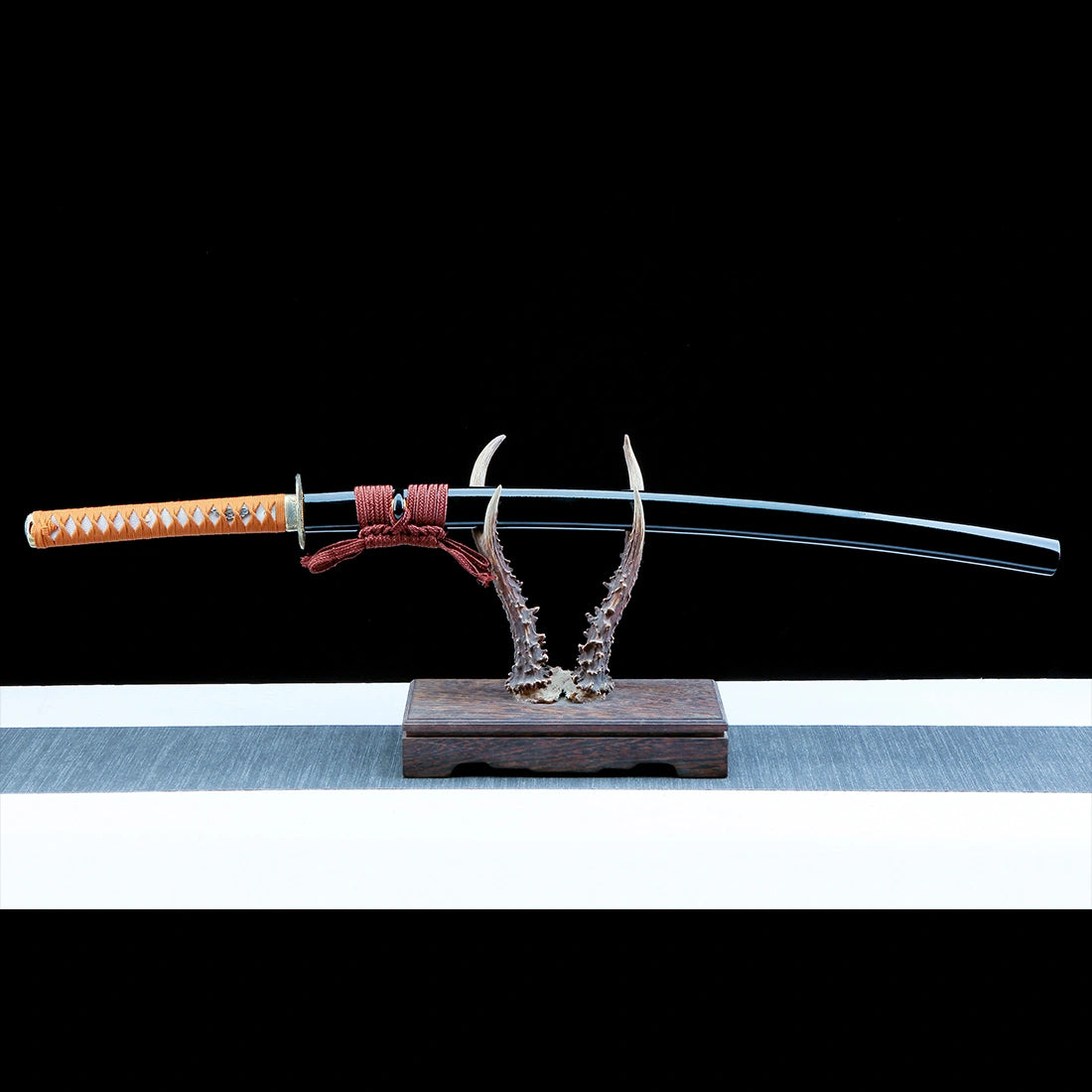 Real Katana Sword – Handmade T10 Carbon Steel Blade – Full Tang – Black – Collector’s Edition