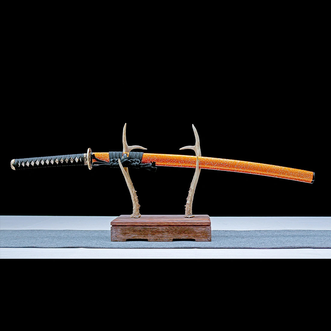 Real Katana Sword – Handmade T10 High Carbon Steel Blade – Orange – Full Tang – Premium Quality
