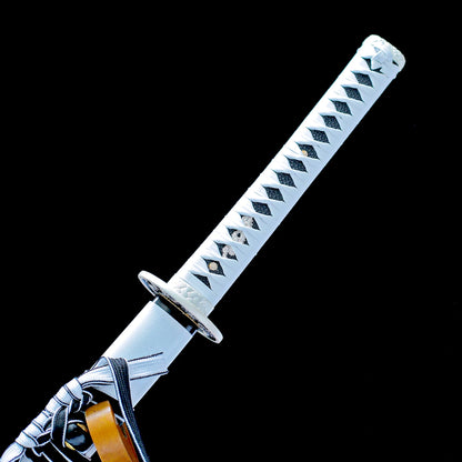 Real Katana Sword – High Performance T10 Carbon Steel Blade – Full Tang – White Scabbard – Premium Quality