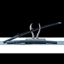 Real Katana – Authentic Japanese Katana – Black Damascus Pattern Steel Blade – Hand Forged – Sturdy Tactical Sword