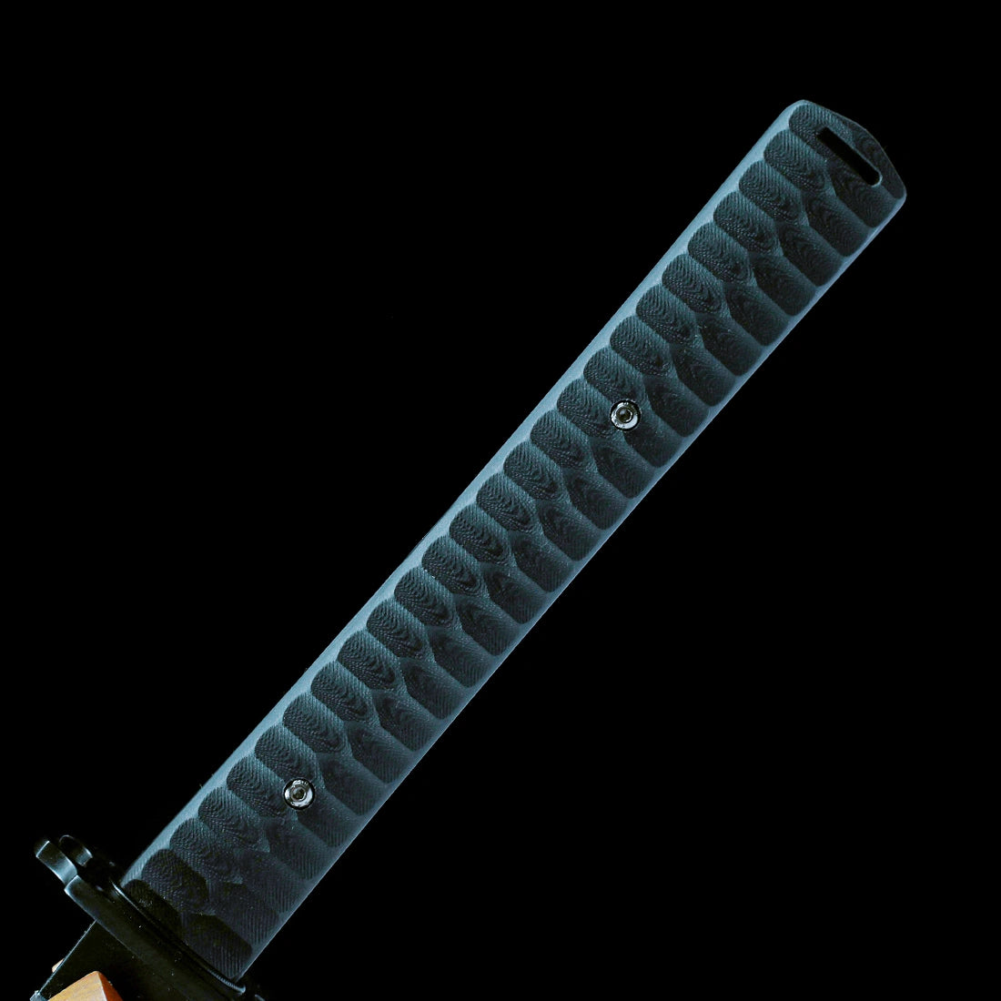 Real Katana – Authentic Japanese Katana – Black Damascus Pattern Steel Blade – Hand Forged – Sturdy Tactical Sword