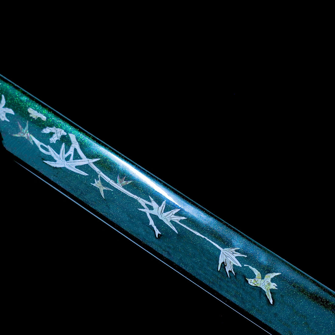 Real Ninjato Sword – Handmade T10 Carbon Steel Blade – Full Tang – Green – Battle Ready