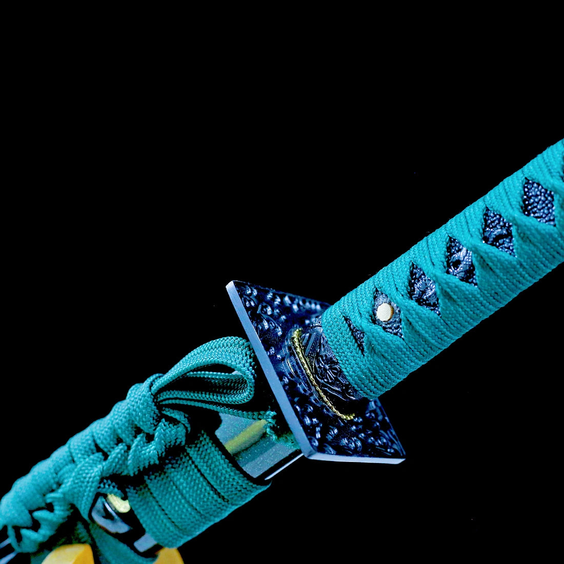 Real Ninjato Sword – Handmade T10 Carbon Steel Blade – Full Tang – Green – Battle Ready