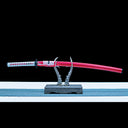 Real Katana Sword – Handmade Red T10 Carbon Steel Blade – Red Scabbard – Full Tang – Battle Ready