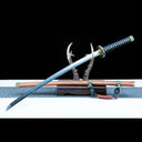 Real Tachi Sword – Damascus Patterned Steel Blade – Natural Solid Wood Saya – High performance