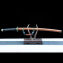 Real Tachi Sword – Damascus Patterned Steel Blade – Natural Solid Wood Saya – High performance