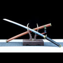 Real Tachi Sword – Damascus Patterned Steel Blade – Natural Solid Wood Saya – High performance