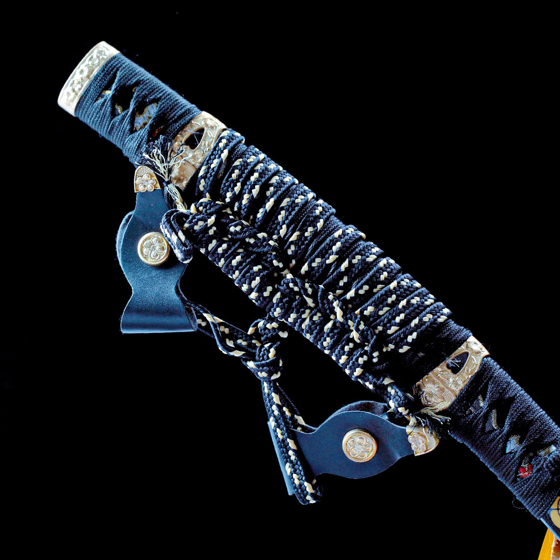 Real Tachi Sword – Handmade 1065 Carbon Steel Blade – Black – Full Tang – Collector’s Edition