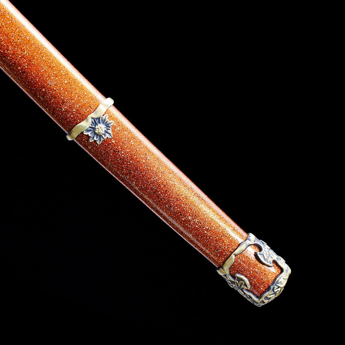 Real Tachi Sword – Handmade T10 High Carbon Steel Blade – Full Tang – Orange – Collector’s Edition