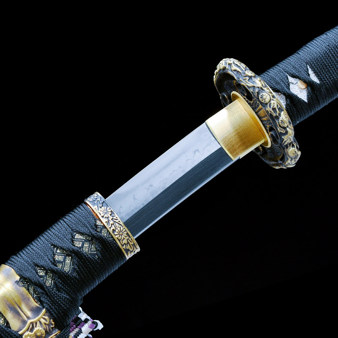 Real Tachi Sword – Handmade T10 High Carbon Steel Blade – Full Tang – Orange – Collector’s Edition