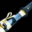 Real Tanto Sword – Handmade T10 Carbon Steel Blade – Full Tang – Black – Battle Ready