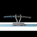 Real Wakizashi Sword – Black Gold-Threaded Scabbard – Hand-Forged 1065 Carbon Steel Blade – High Performance