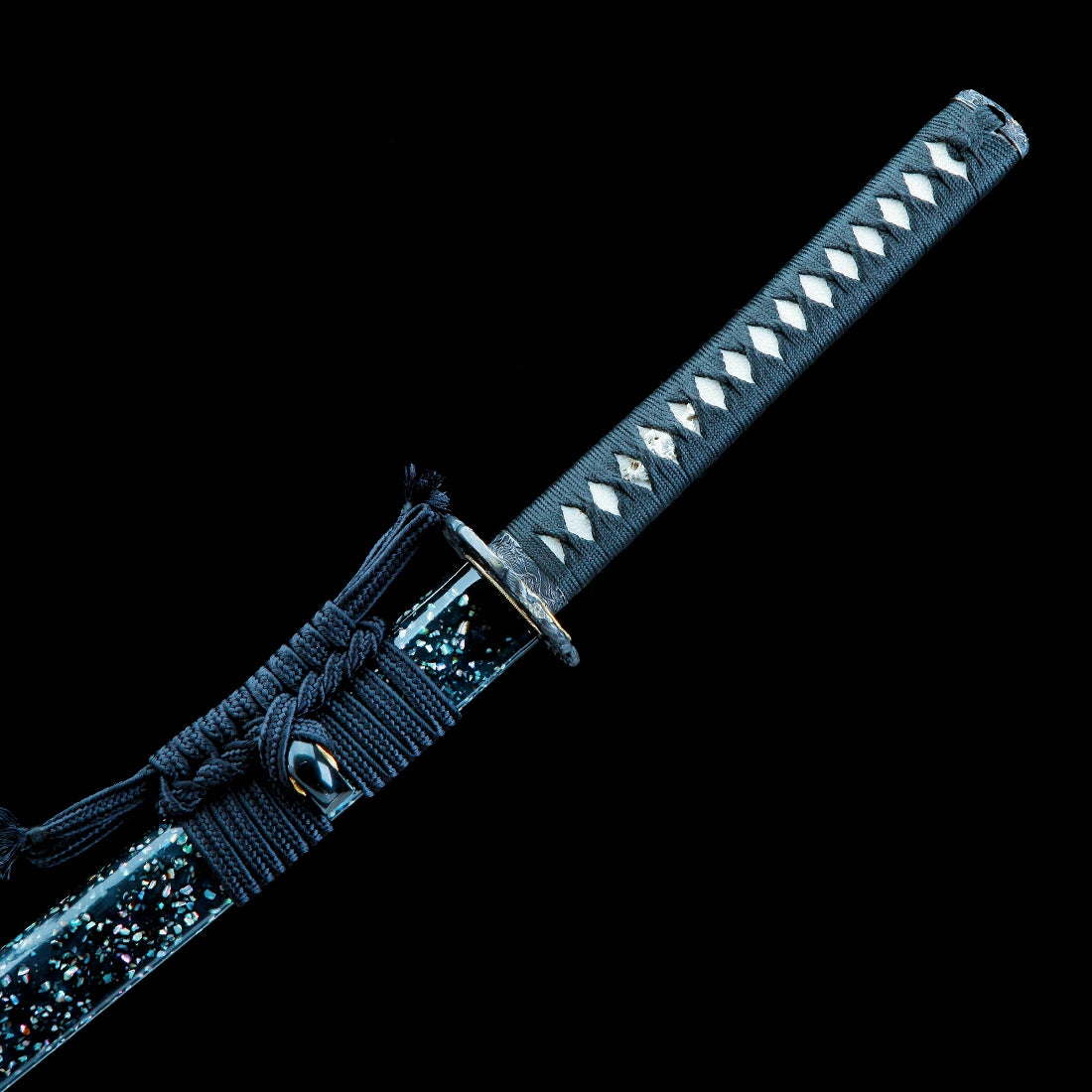 Real Katana Sword – T10 High Carbon Steel Blade – Full Tang – Black – Collector’s Edition