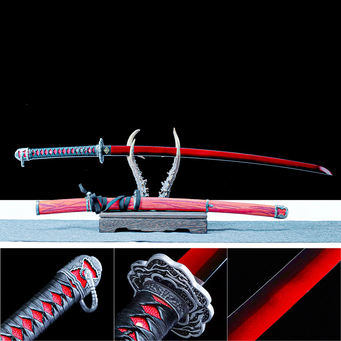 Sekiro's Katana Sword – Undead Cut Katana – Sekiro: Shadows Die Twice Replica Katana – Red Blade