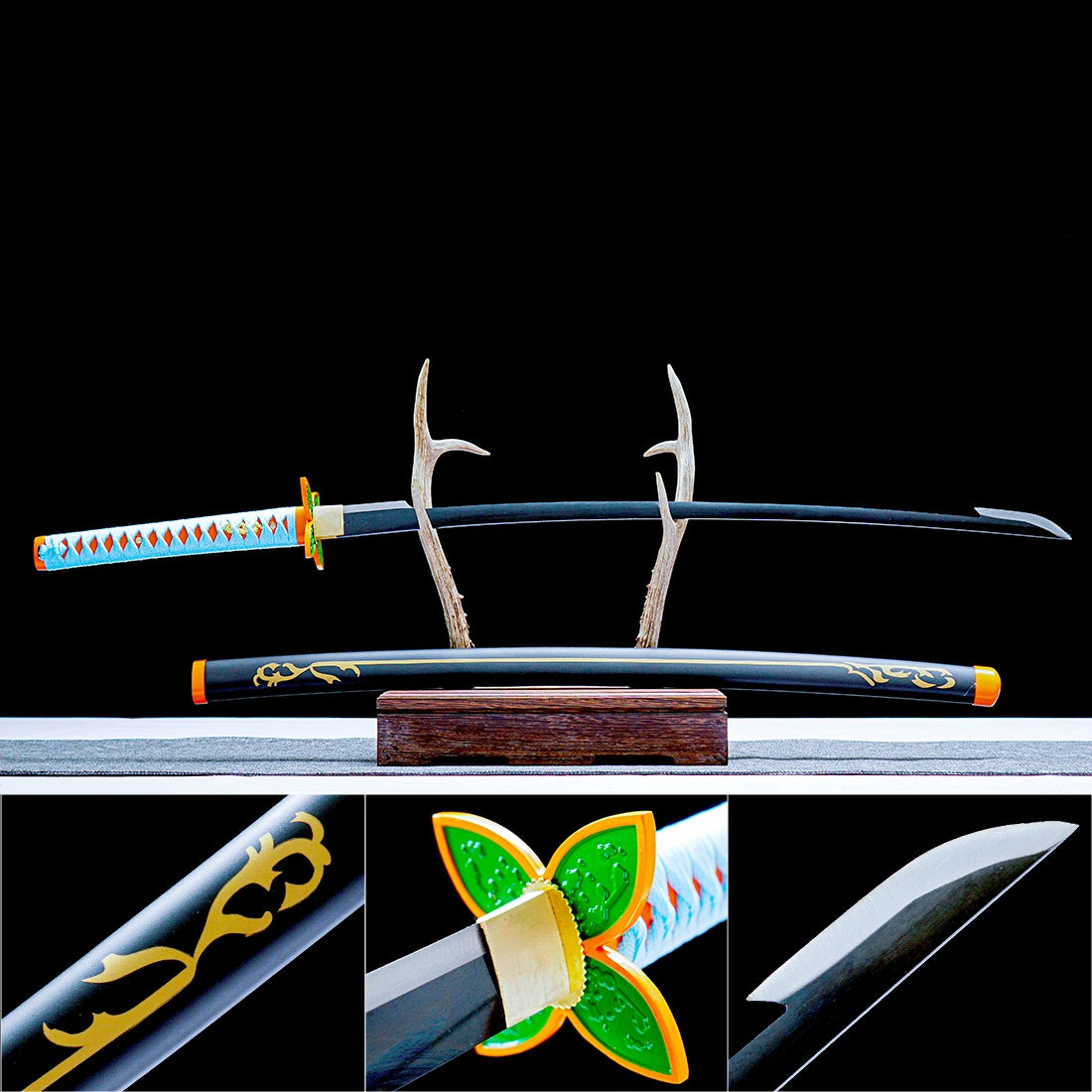 Shinobu Kocho's Sword – Insect Hashira sword – Stinger Nichirin Katana – Demon Slayer Sword – Nichirin Sword – Black