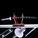 Trafalgar Law Kikoku purple-handle replica with black saya and detail views