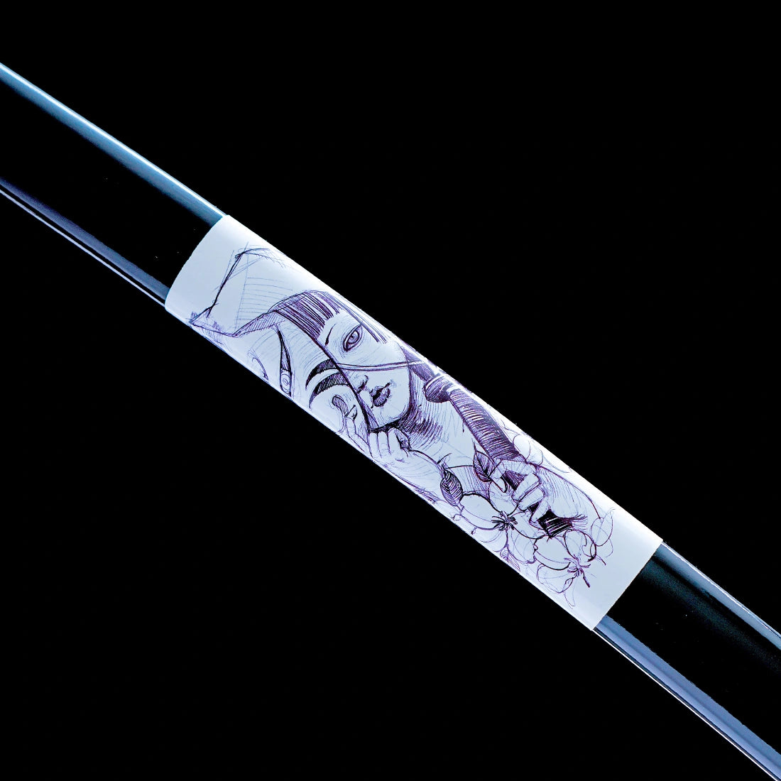 True Handmade Katana Sword – Blue 1065 Steel Blade  – Black Scabbard – Full Tang