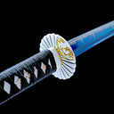 True Handmade Katana Sword – Blue 1065 Steel Blade  – Black Scabbard – Full Tang