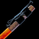 True Katana Sword – T10 High Carbon Steel Blade – Orange – Clay Tempering – Full Tang