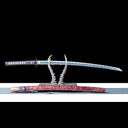 True Japanese Katana Sword – Handmade 1060 Carbon Steel Blade – Full Tang – Red – Premium Quality
