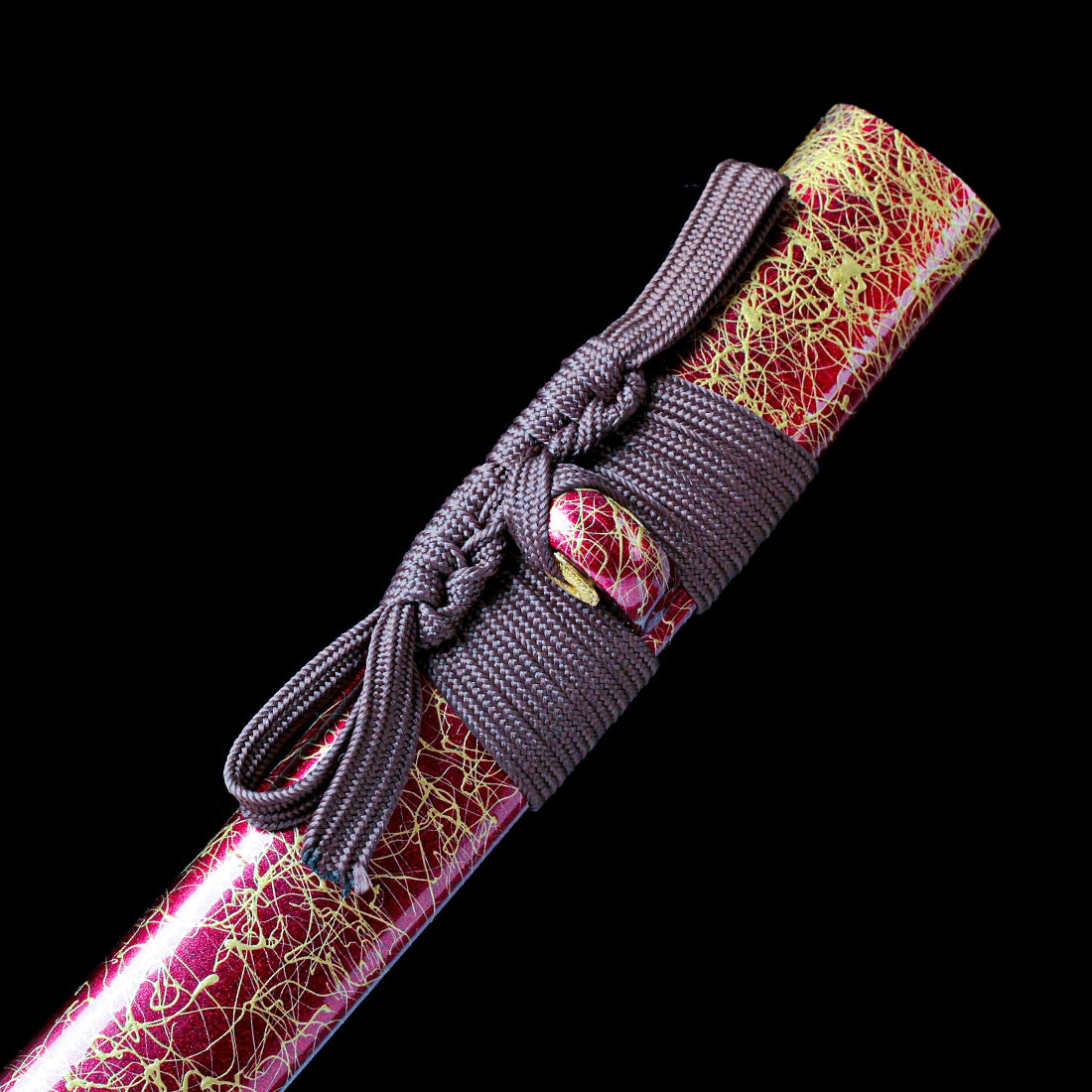 True Japanese Katana Sword – Handmade 1060 Carbon Steel Blade – Full Tang – Red – Premium Quality
