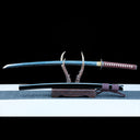 True Japanese Katana Sword – Handmade T10 High Carbon Steel Blade – Full Tang – Black Scabbard