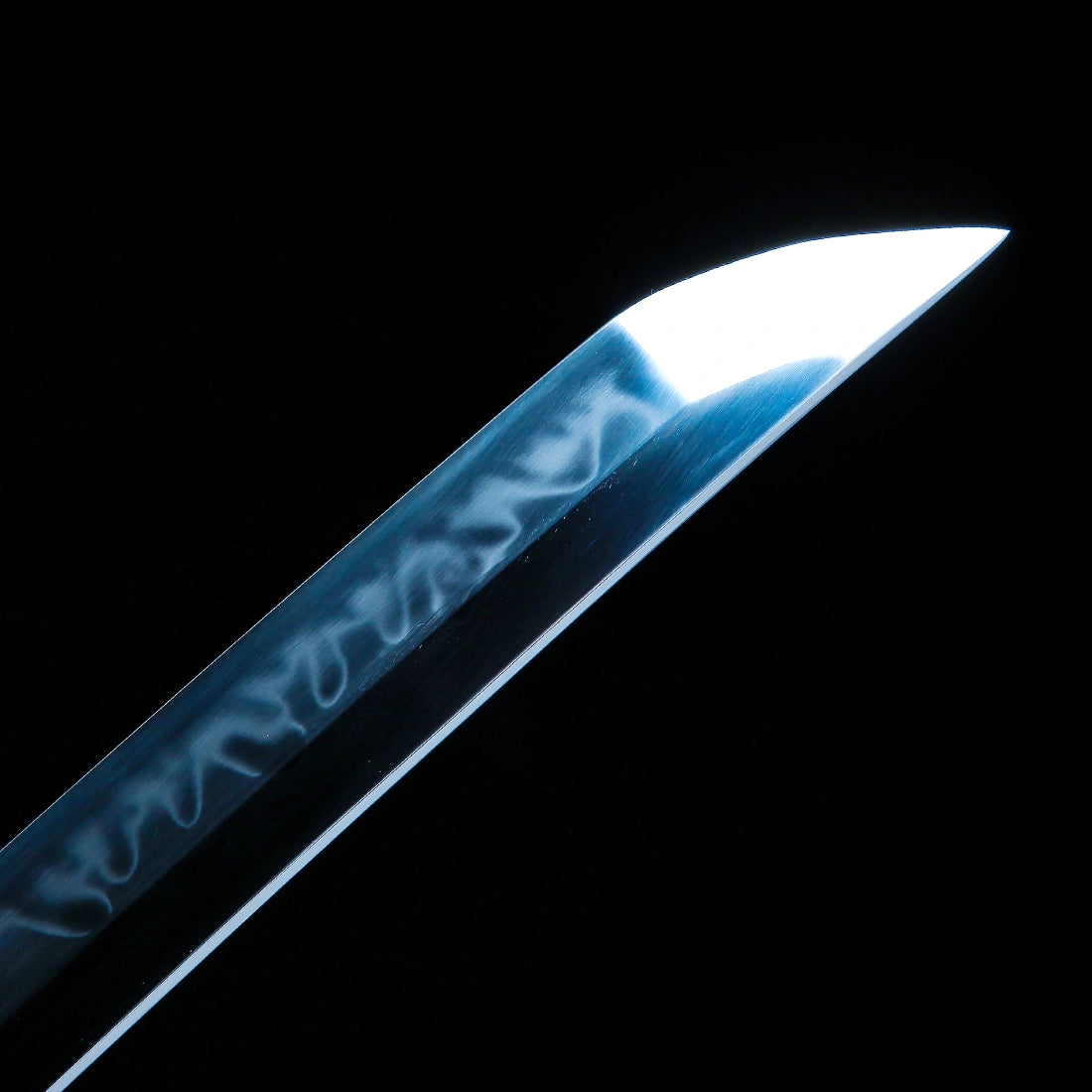 True Japanese Katana Sword – Handmade T10 High Carbon Steel Blade – Full Tang – Black Scabbard