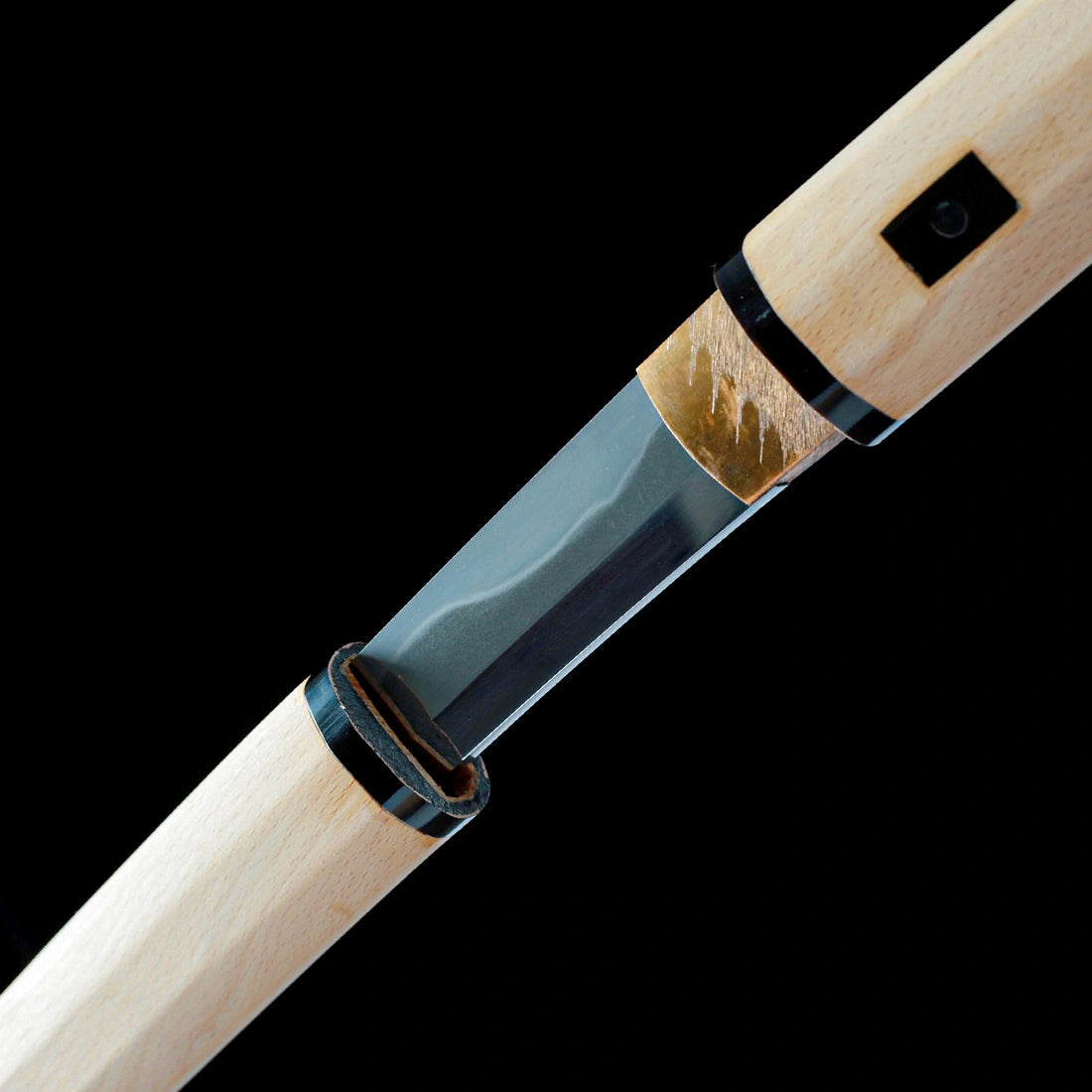 True Japanese Shirasaya Katana – Handmade T10 Carbon Steel Blade – Beech Wood Scabbard – Without Tsuba