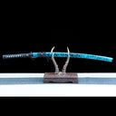 True Katana Sword – Handmade Blue T10 Carbon Steel Steel Blade – Blue – Battle Ready
