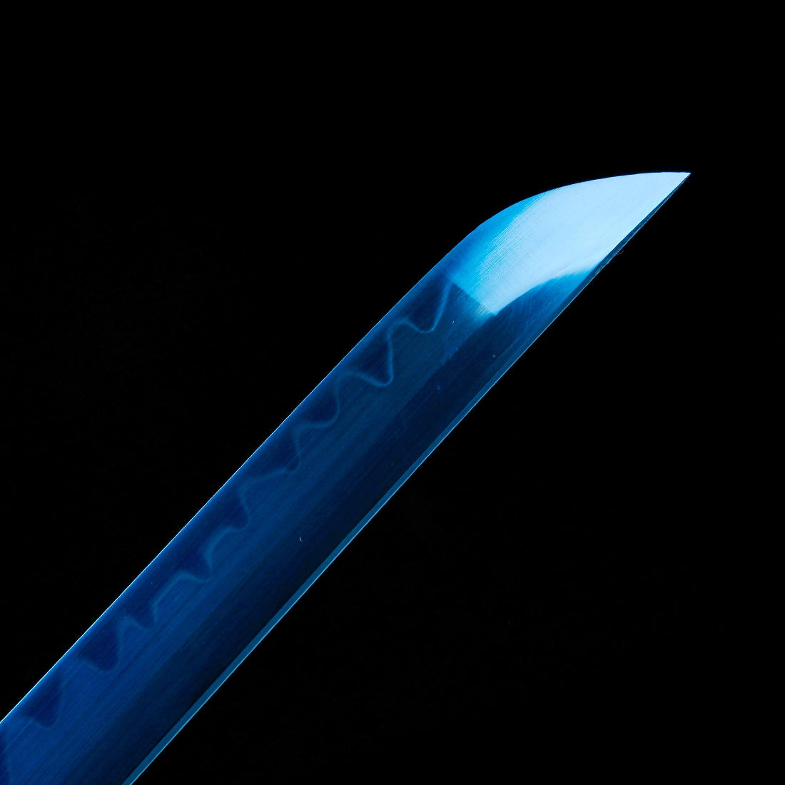 True Katana Sword – Handmade Blue T10 Carbon Steel Steel Blade – Blue – Battle Ready