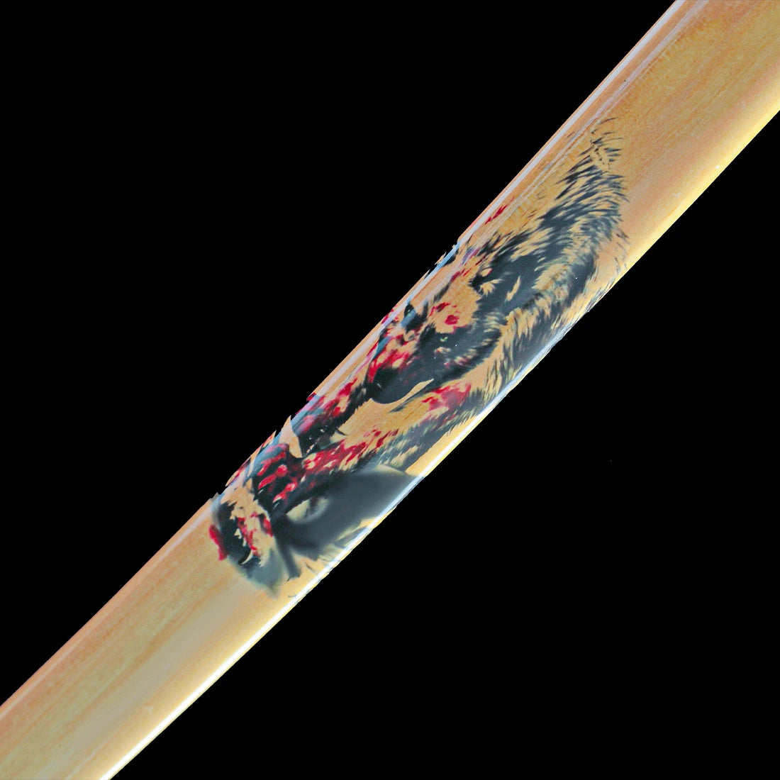 True Katana Sword – Handmade Damascus Pattern Steel Blade – Natural Wood Scabbard – Battle Ready