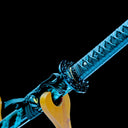 True Katana Sword – Handmade Damascus Pattern Steel Red Blade – Full Tang – Battle Ready