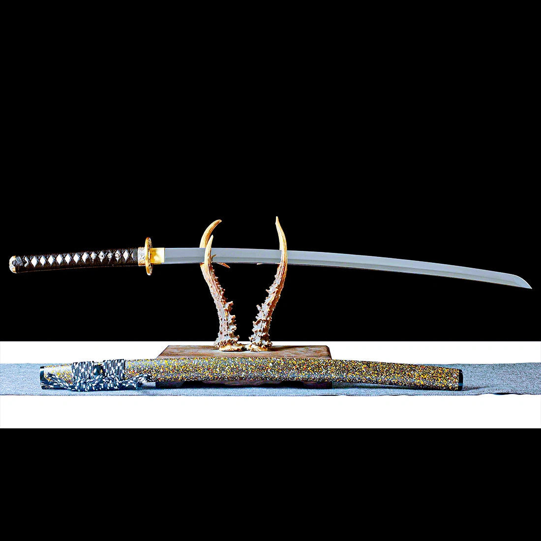 True Katana Sword – Handmade T10 Carbon Steel Mirror Finish Blade – Full Tang – Battle Ready