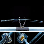 True Katana Sword – Handmade T10 High Carbon Steel Blade – Full Tang – High Performance – Black