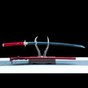 True Katana Sword – Handmade T10 High Carbon Steel Blade – Full Tang – High Performance – Red