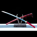 True Katana Sword – Handmade T10 High Carbon Steel Blade – Full Tang – High Performance – Red